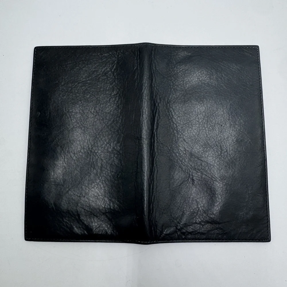Genuine Leather Long Wallet Black Soft Leather Made in India Card Organizer
